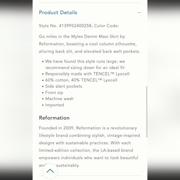 Reformation Myles denim maxi skirt - Picture 5 of 12